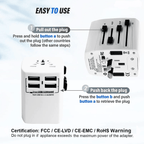 Universal Travel Adapter (3 - Pack) - 3ozs