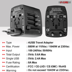Universal Travel Adapter (3 - Pack) - 3ozs