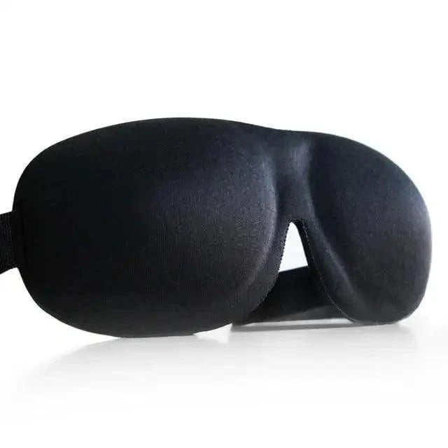 Black sleep mask on a white background