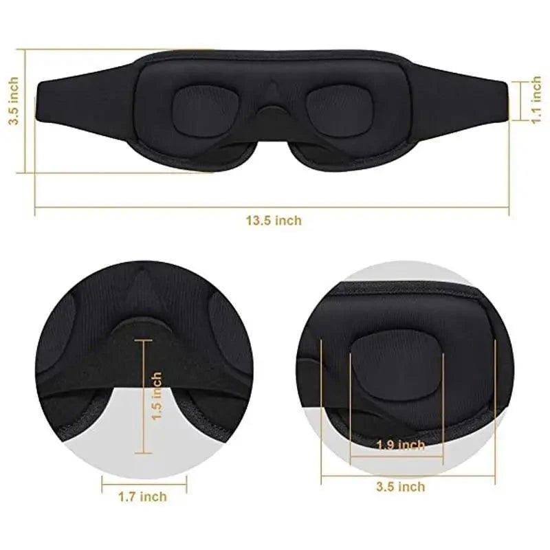 Vintage - Style 3D Sleep Mask | Breathable Cotton Blackout - 3ozs