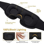 Vintage - Style 3D Sleep Mask | Breathable Cotton Blackout - 3ozs