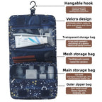 Visible Hanging Toiletry Bag with clear compartments for travel size essentials