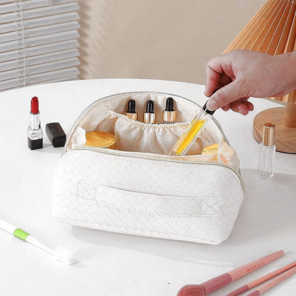 Woven Textured Beauty Organizer for travel size essentials