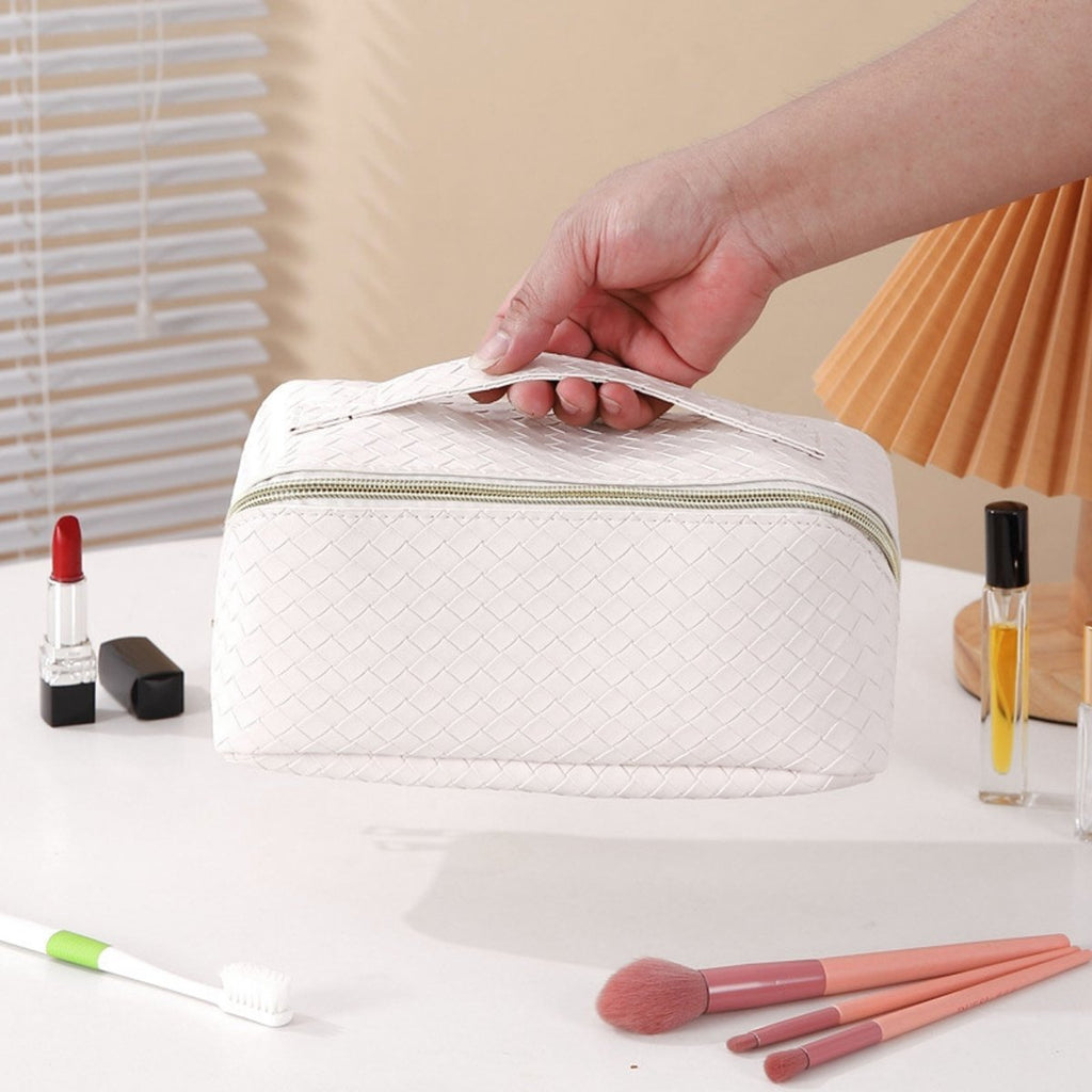 Woven Textured Beauty Organizer for travel size essentials